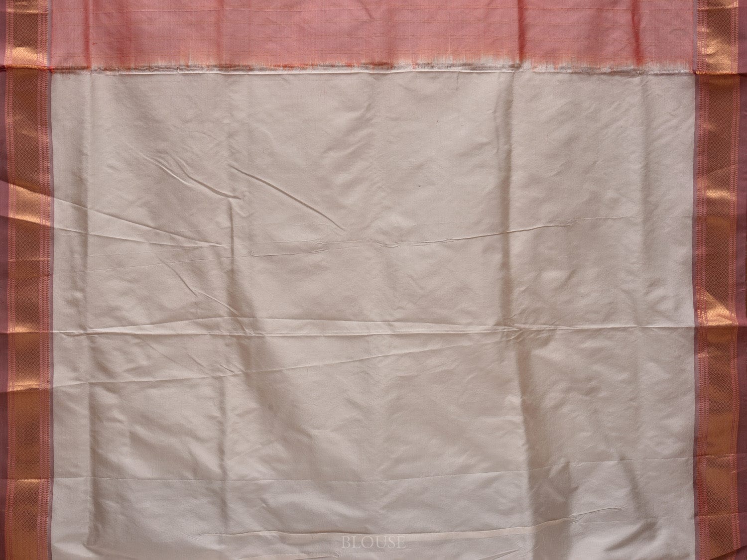 White Paithani Silk Handloom Saree with Special Pallu Design p0465