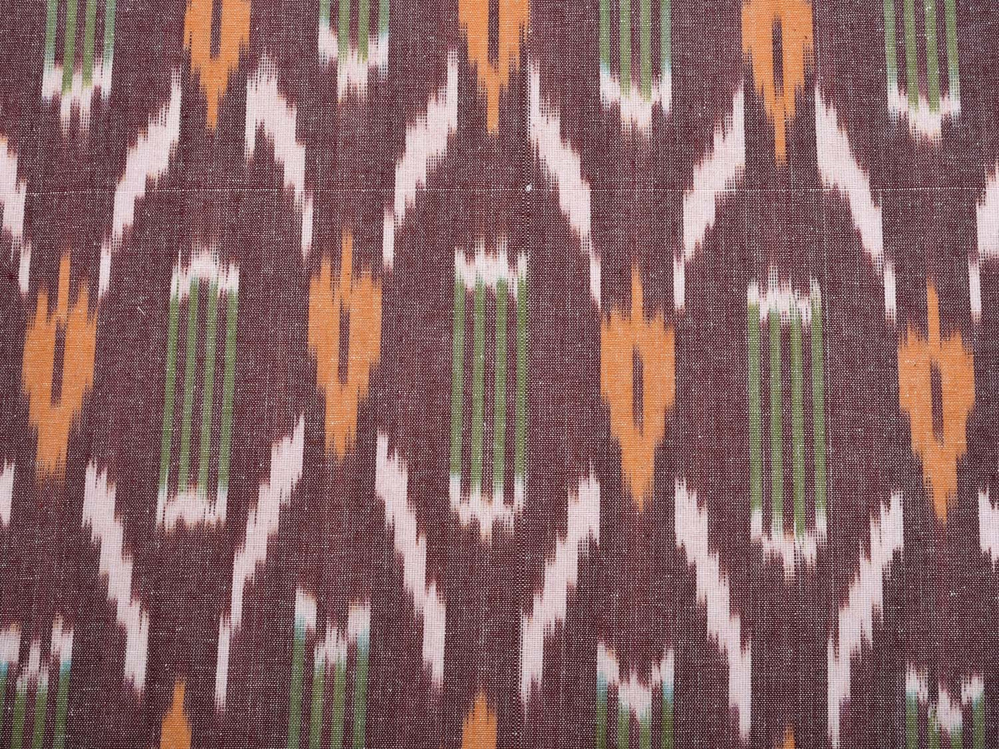 Wine Pochampally Ikat Cotton Handloom Bedsheet with Grill Design 90 x 108 Inches bd0048