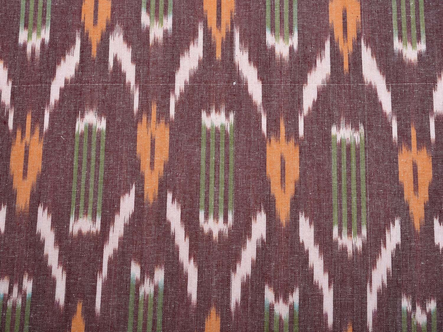 Wine Pochampally Ikat Cotton Handloom Bedsheet with Grill Design 90 x 108 Inches bd0048