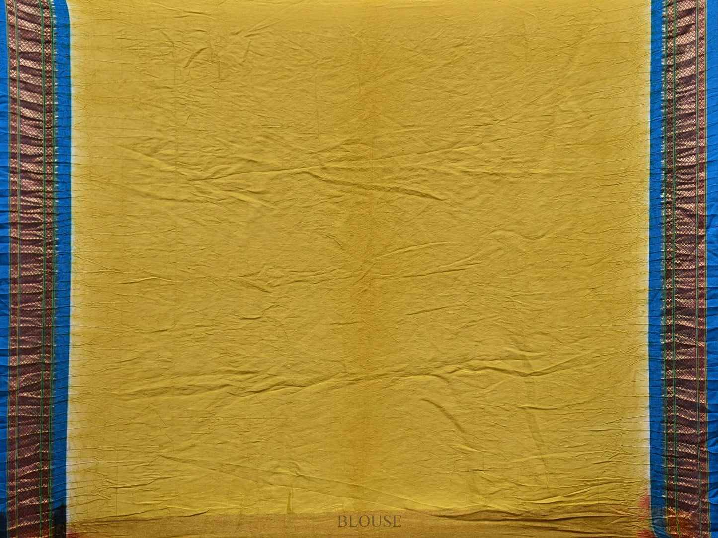 Yellow and Blue Bandhani Paithani Silk Handloom Saree with Peacocks Pallu Design bn0355