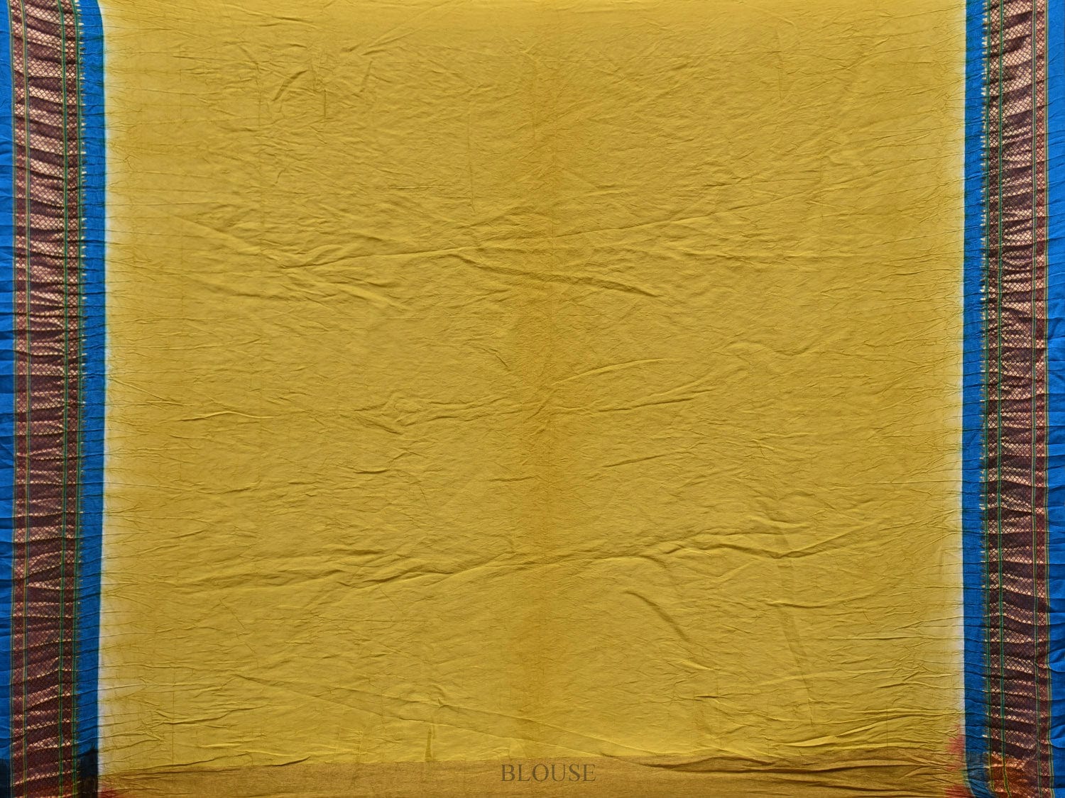 Yellow and Blue Bandhani Paithani Silk Handloom Saree with Peacocks Pallu Design bn0355