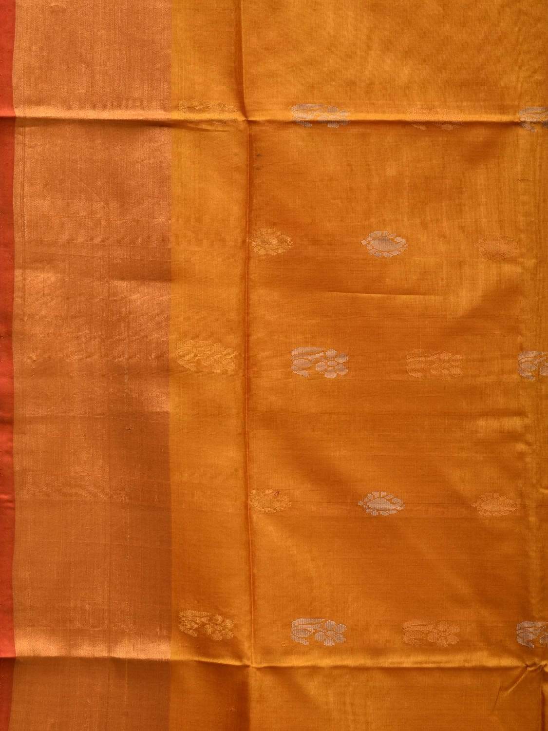 Yellow and Pink Uppada Silk Handloom Saree with Buta and Contrast Pallu Design u1809