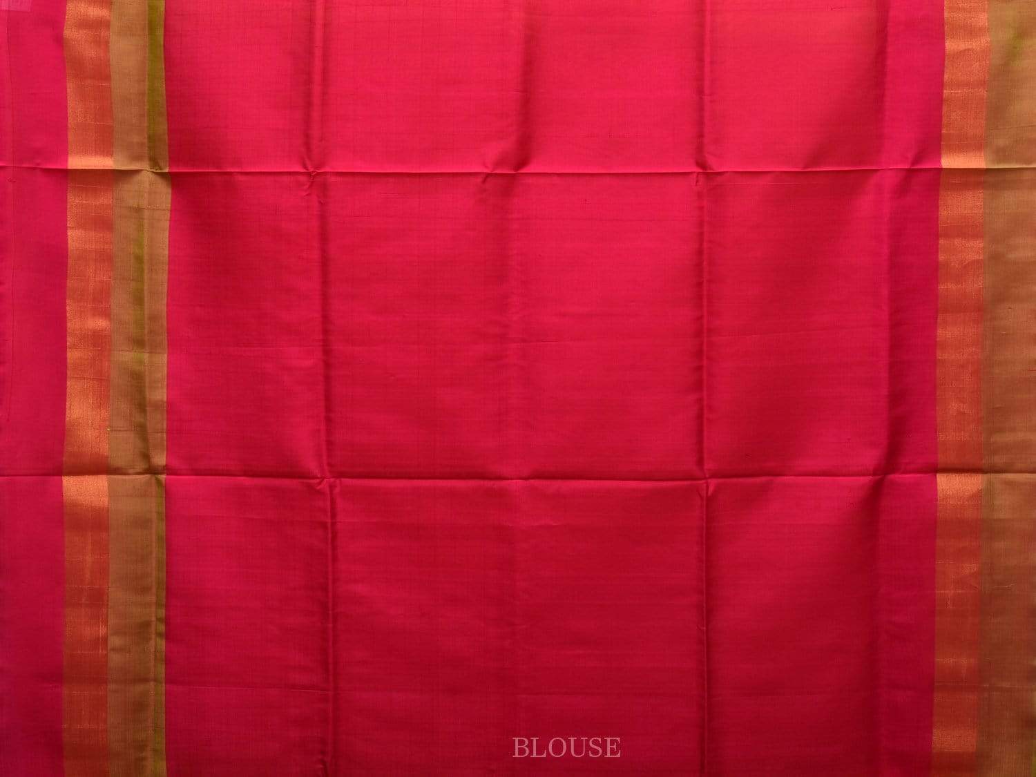 Yellow and Pink Uppada Silk Handloom Saree with Half Checks Body Design u1751