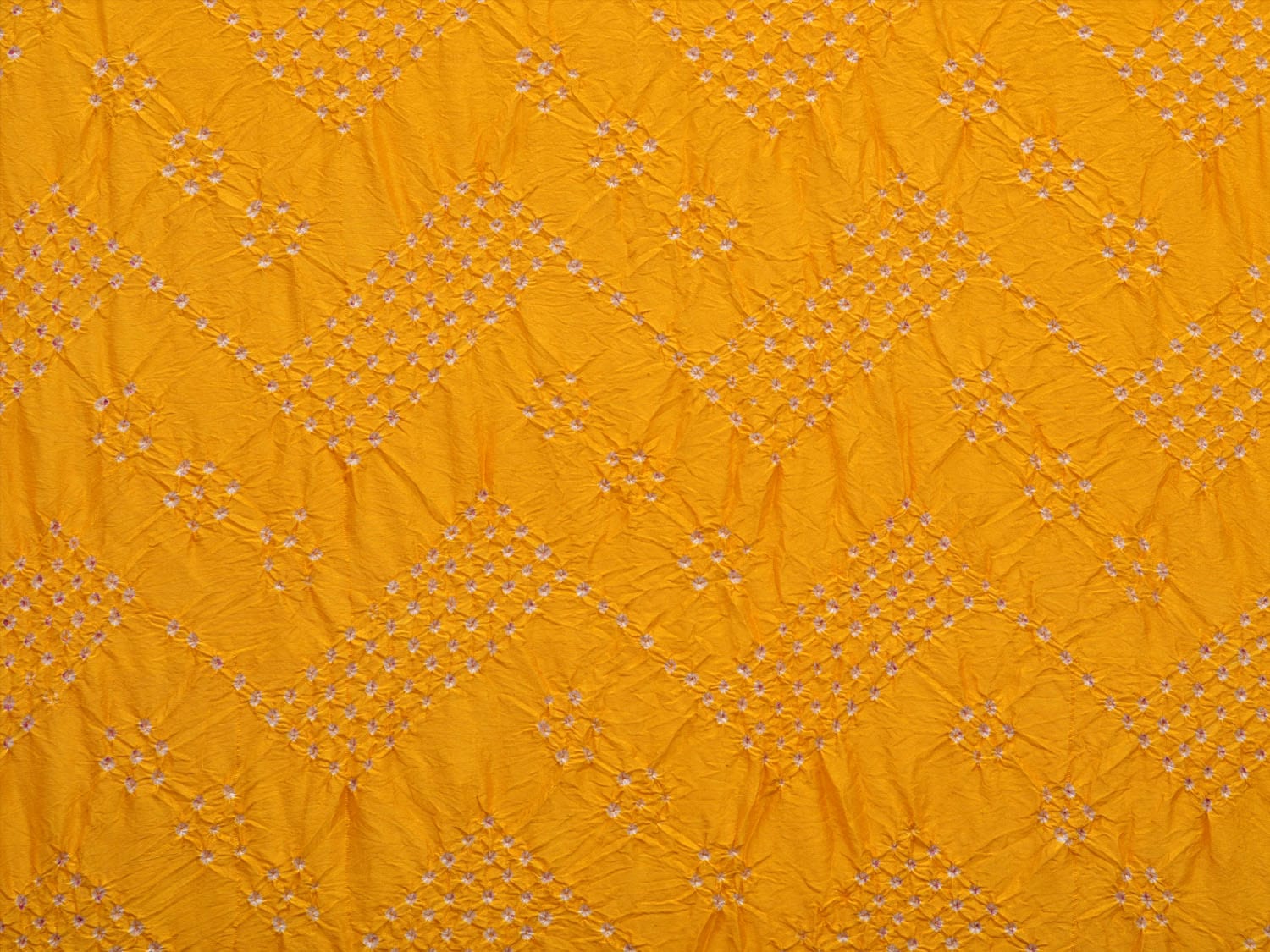 Yellow and Red Bandhani Kanchipuram Silk Handloom Dupatta with Zari Border Design ds3118