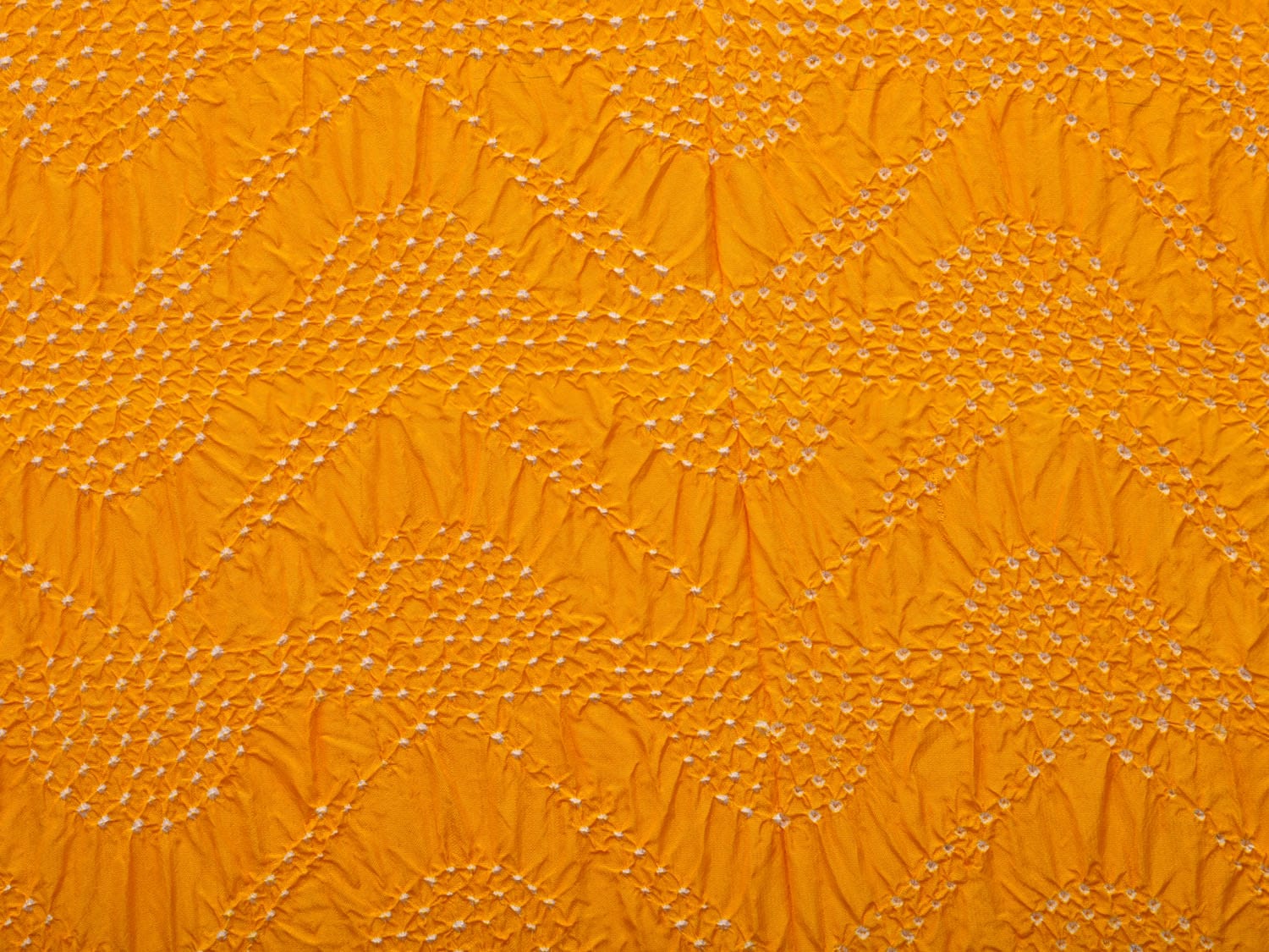 Yellow Bandhani Kanchipuram Silk Handloom Saree with Border and Pallu Design bn0429