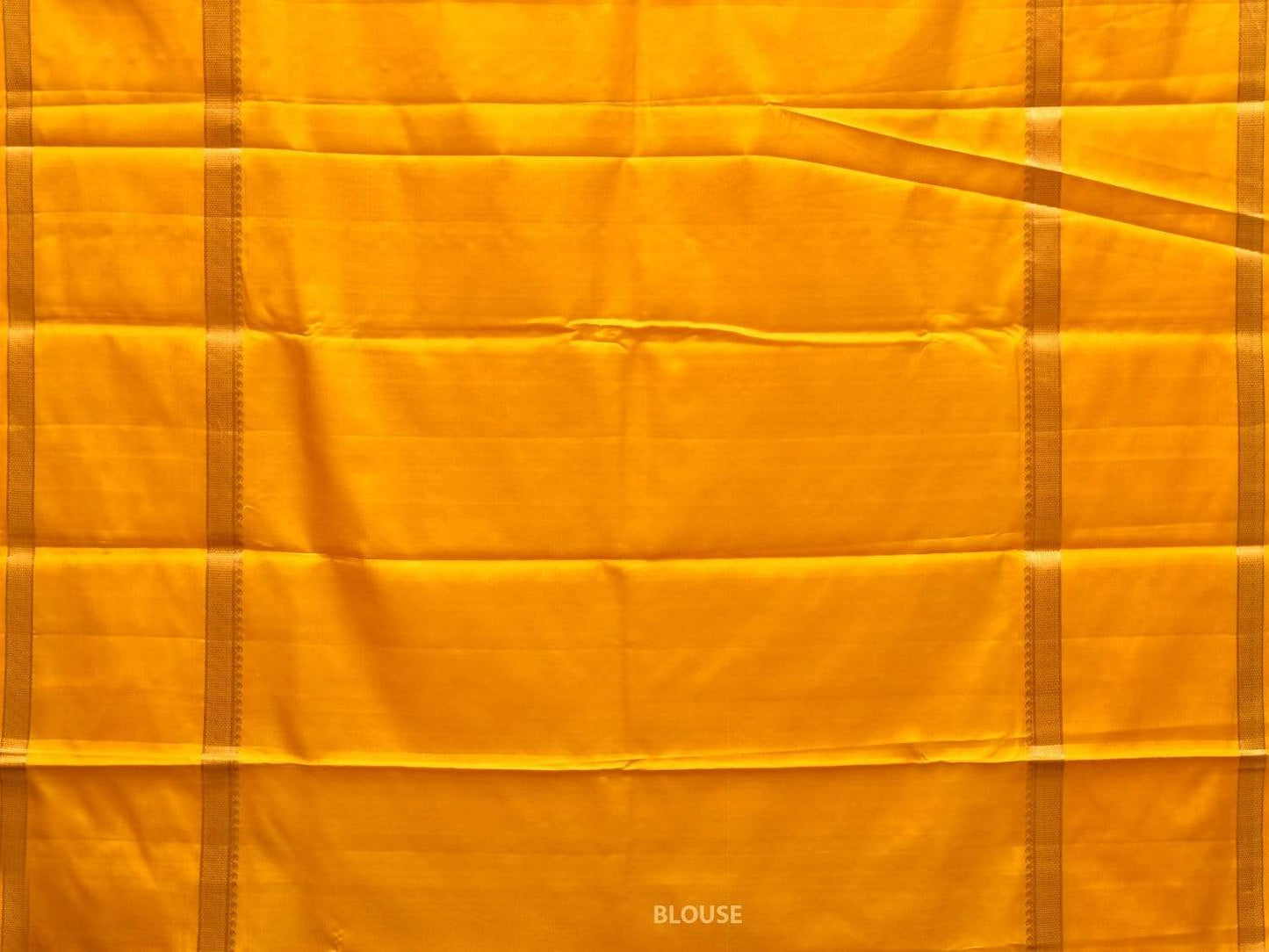 Yellow Kanchipuram Silk Handloom Saree with Middle Brocade Design k0507