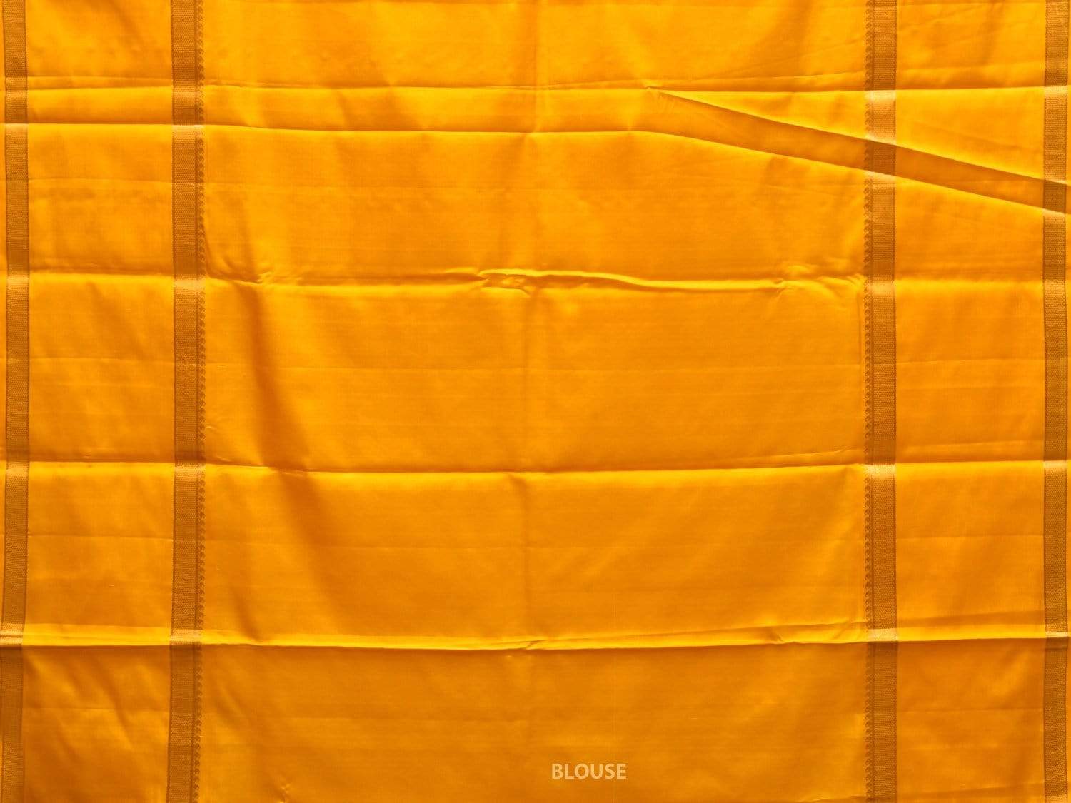 Yellow Kanchipuram Silk Handloom Saree with Middle Brocade Design k0507