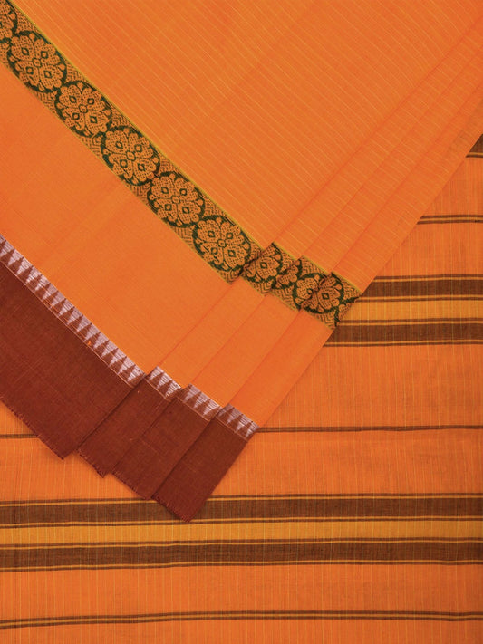 Yellow Narayanpet Cotton Handloom Saree with Big Border Design No Blouse np0901