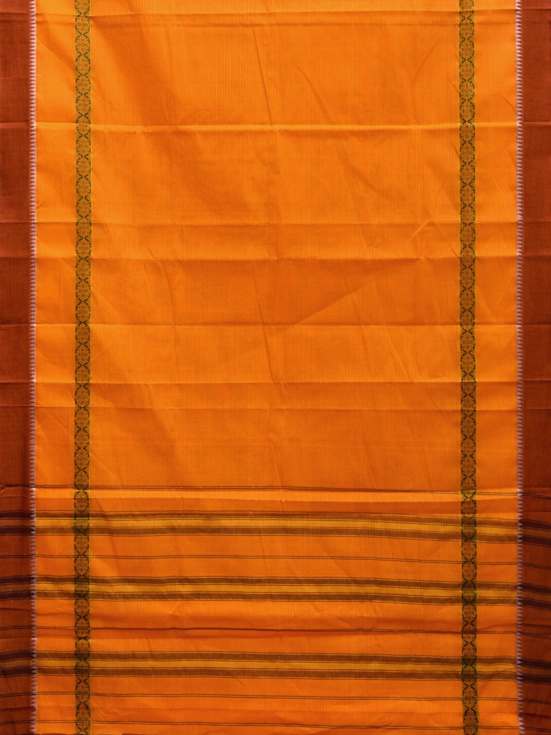 Yellow Narayanpet Cotton Handloom Saree with Big Border Design No Blouse np0901