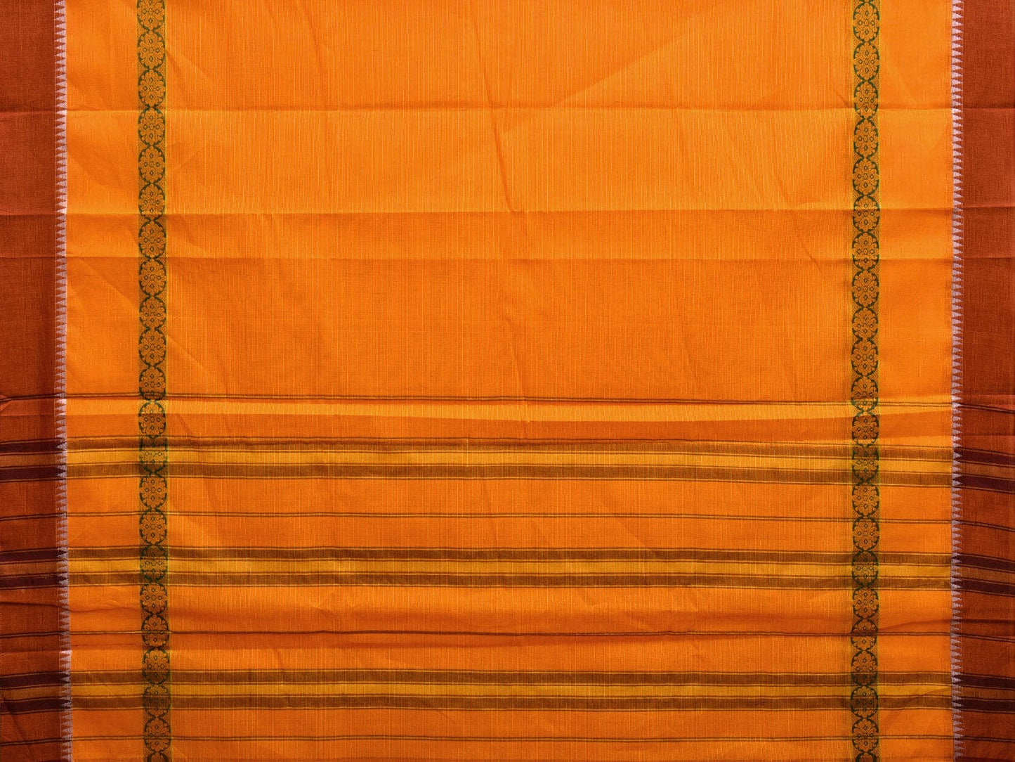 Yellow Narayanpet Cotton Handloom Saree with Big Border Design No Blouse np0901