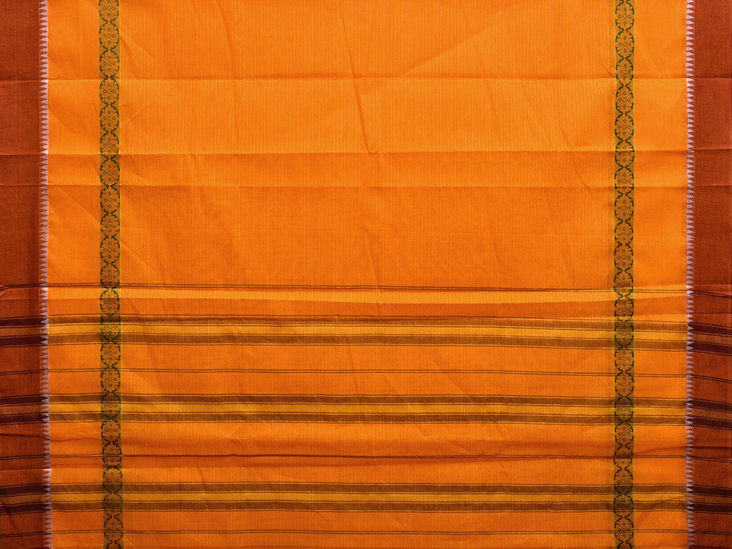 Yellow Narayanpet Cotton Handloom Saree with Big Border Design No Blouse np0901