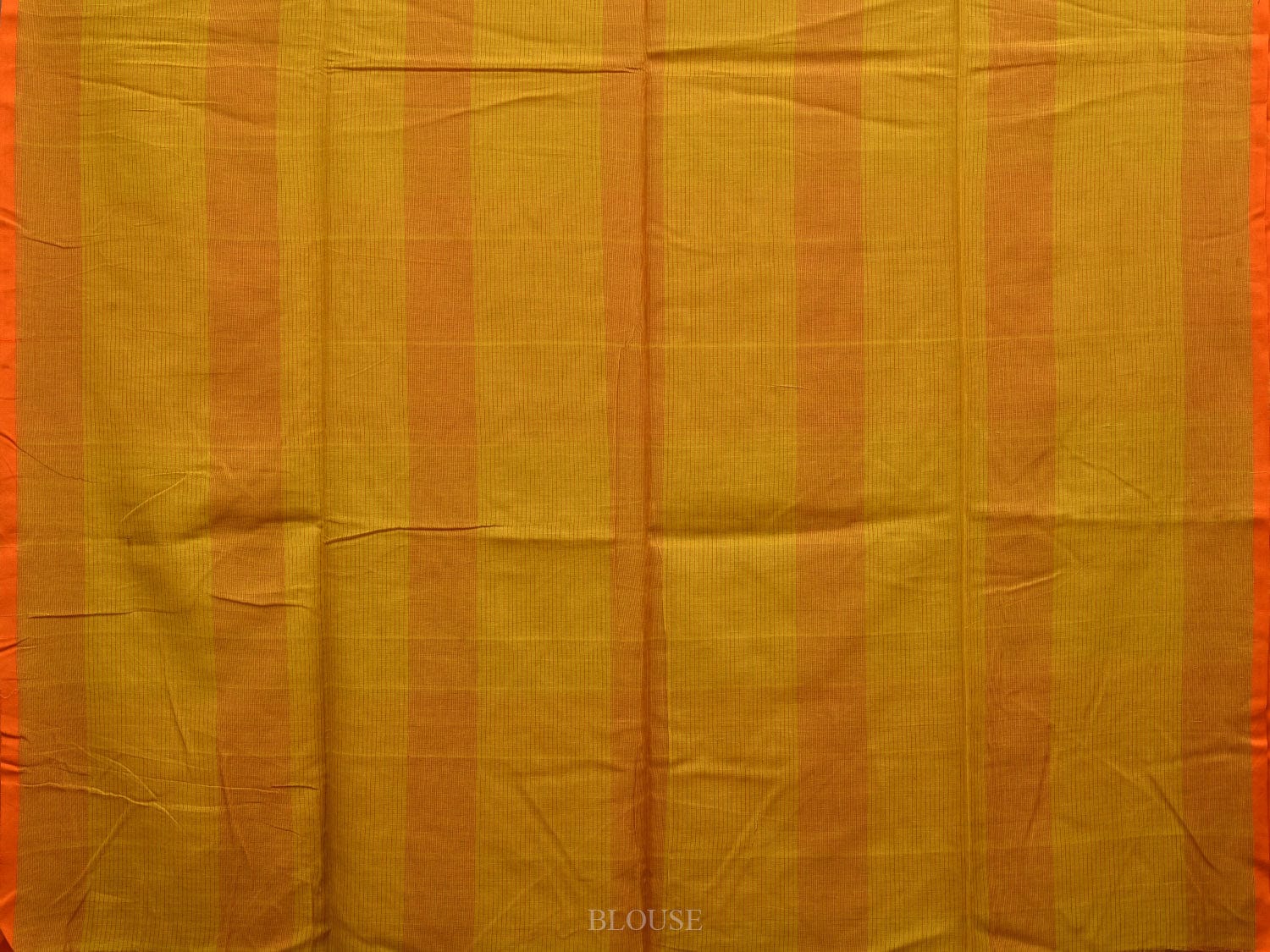 Yellow Organic Cotton Handloom Saree with Checks Design o0305