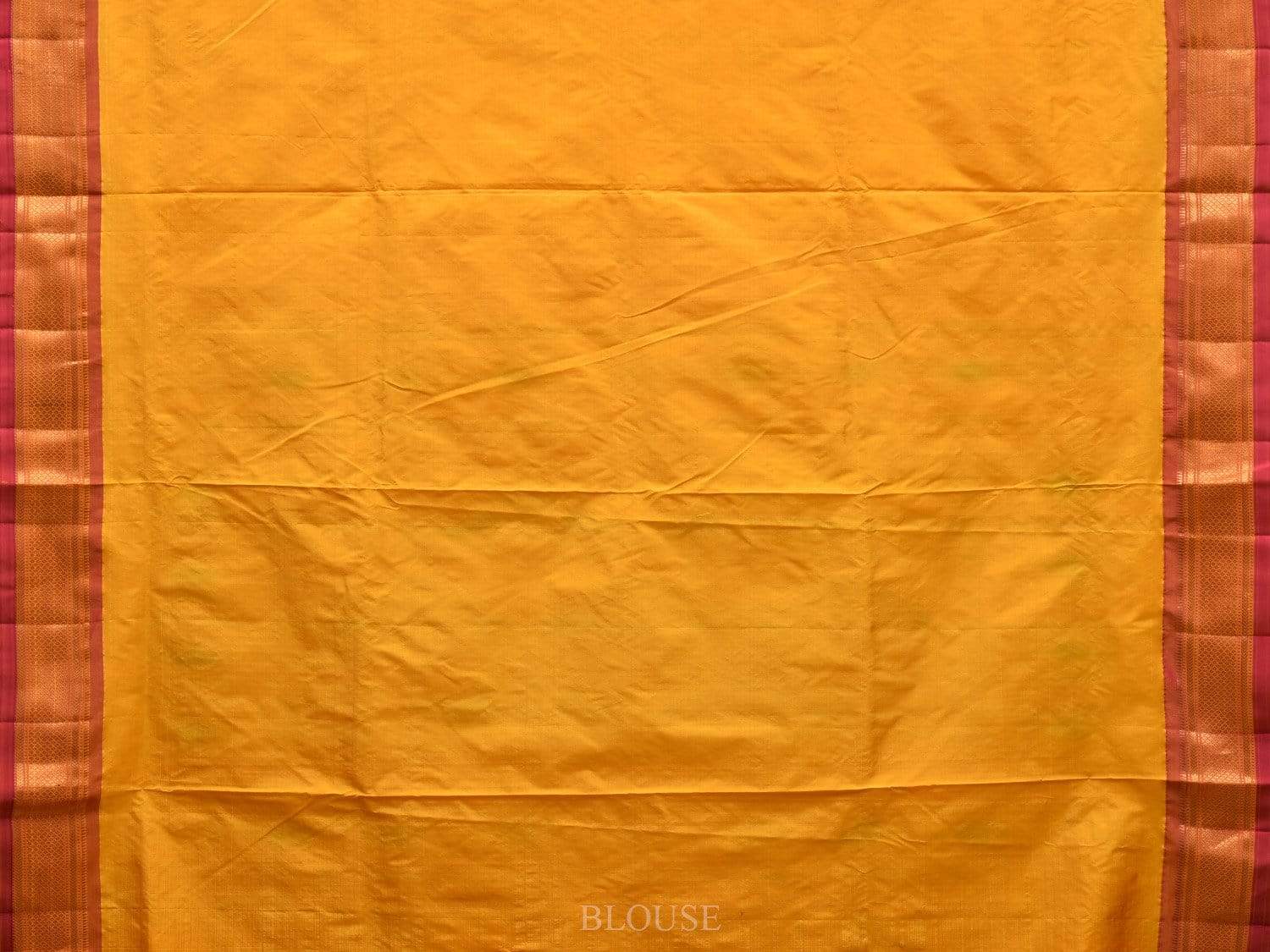 Yellow Paithani Silk Handloom Saree with Double Pallu Design p0407