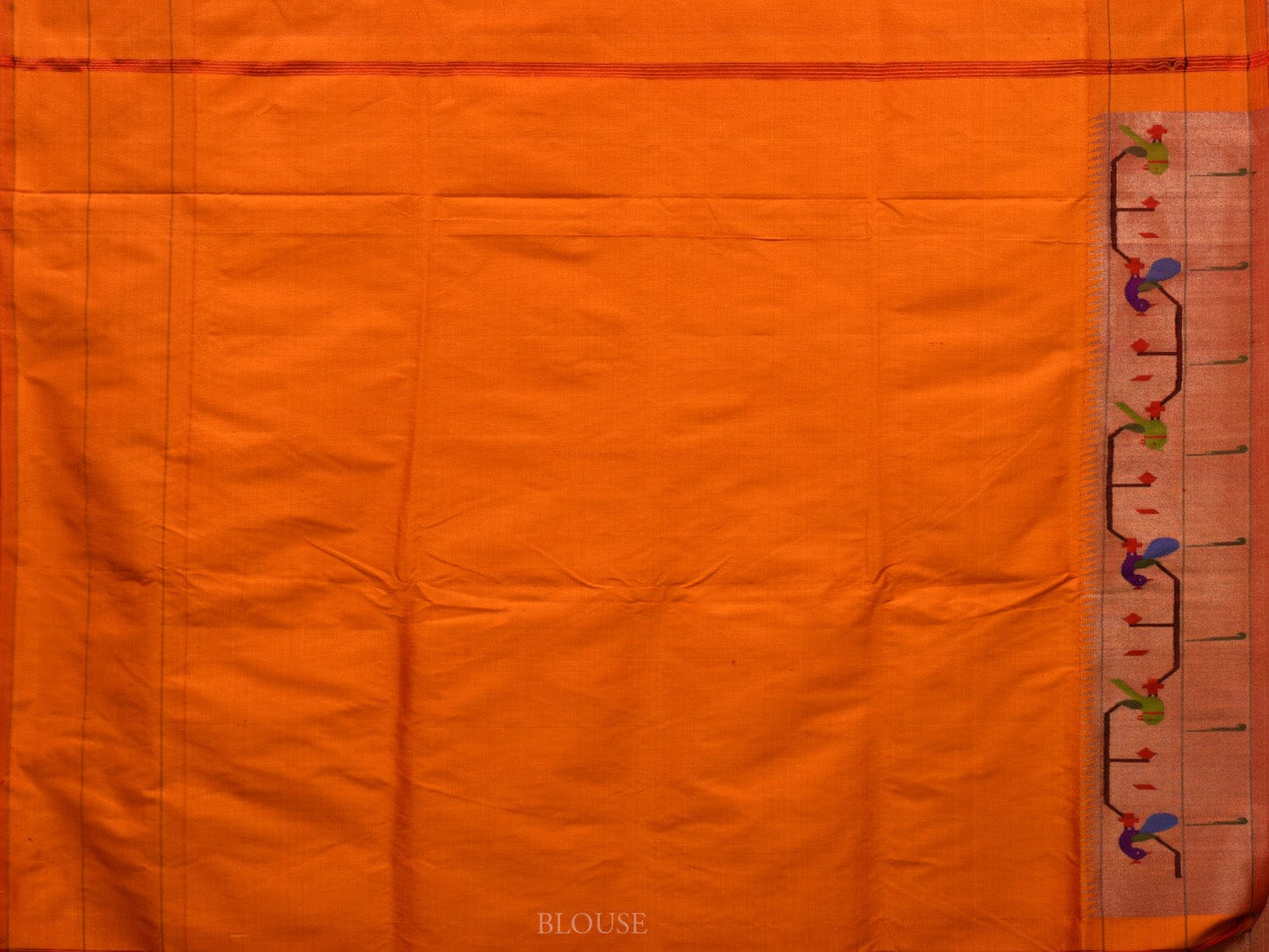 Yellow Paithani Silk Handloom Saree with Peacocks and Parrots Border Design p0467