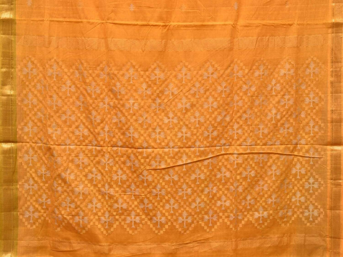 Yellow Uppada Cotton Handloom Saree with Jamdani Pallu Design u1725