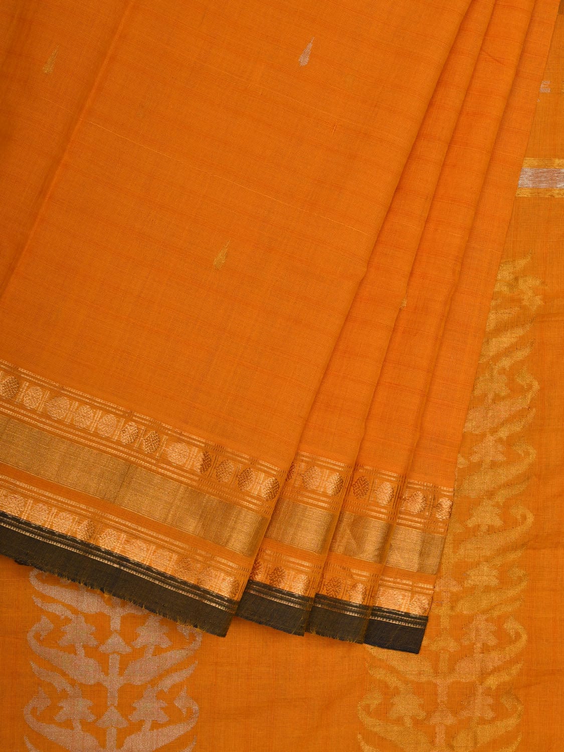 Yellow Uppada Cotton Handloom Saree with Karpur Pallu Design u1873