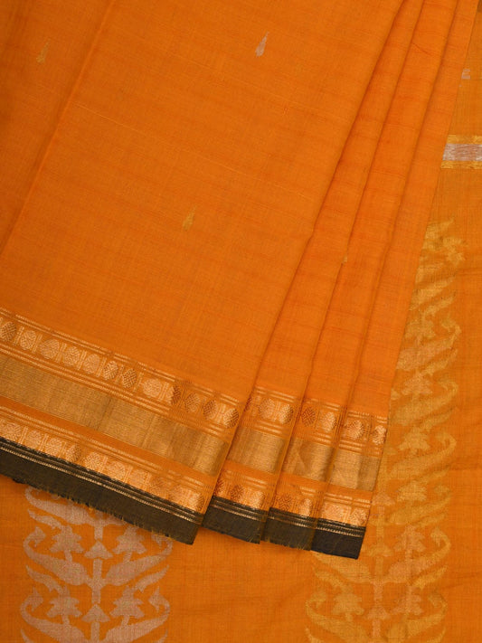 Yellow Uppada Cotton Handloom Saree with Karpur Pallu Design u1873