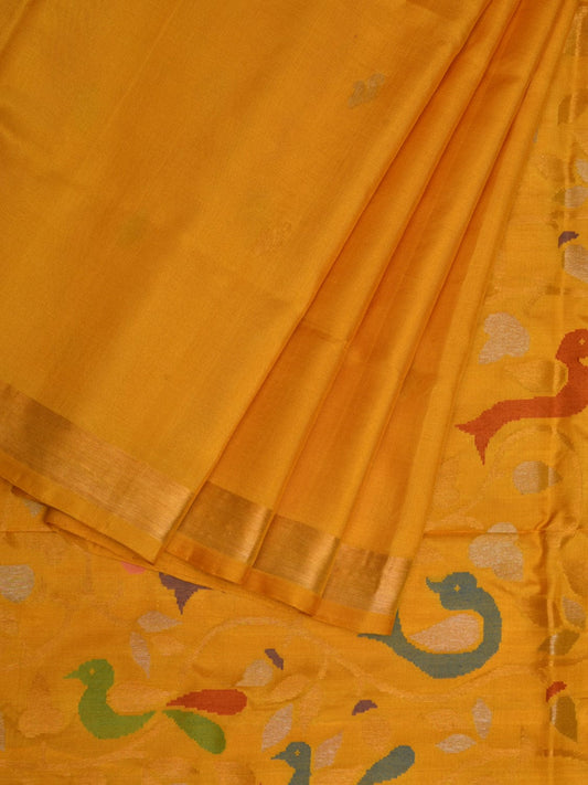 Yellow Uppada Silk Handloom Saree with Rich Pallu Design u1914