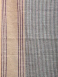 Multicolor Kanchipuram Cotton Saree with Strips Body Design k0605