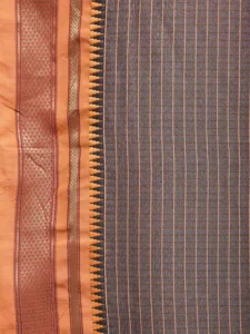 Onion pink and Mustard Bamboo Cotton Viscose Silk Saree with Checks Design No Blouse bc0484