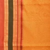 Yellow and Red Bamboo Cotton Plain Saree with Strips Pallu Design No Blouse bc0403